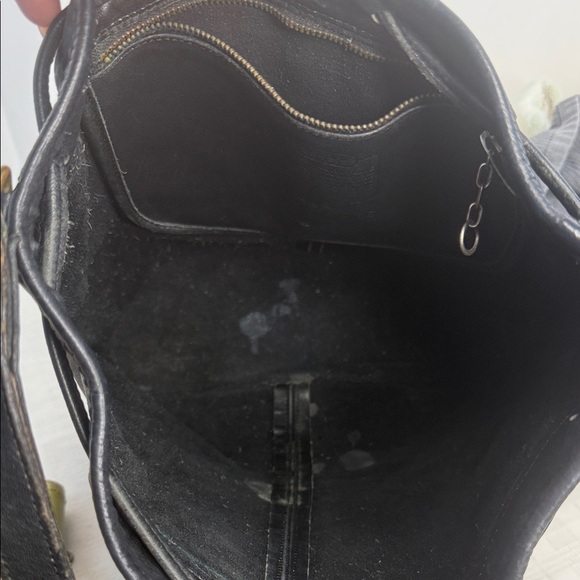 1990's COACH Classic Lula's Legacy black leather drawstring bucket MADE IN USA - Picture 10 of 11